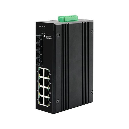 AVCOMM 10-Port Industrial Unmanaged Ethernet Switch 4010GX2-AC